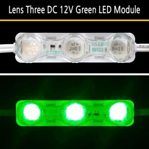Wholesale switch power supply: Lens Three DC 12V Green LED Module
