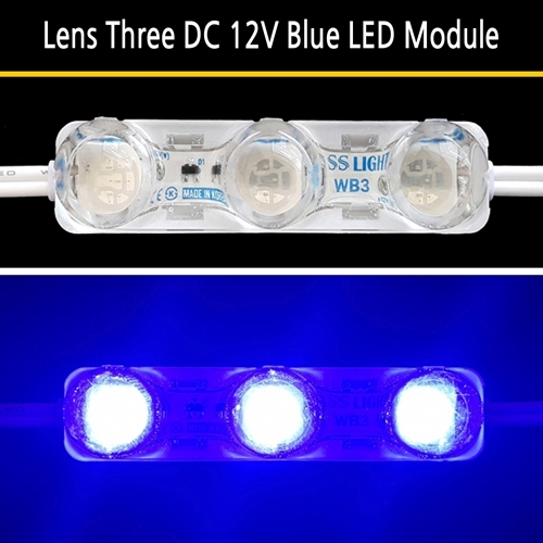 Lens Three DC 12V Blue LED Module