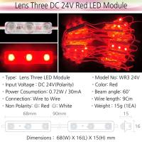 Lens Three DC 24V Red LED Module 3
