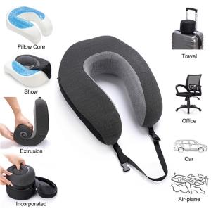 Wholesale travel pillow: Large Size Memory Foam Travel Pillows with Cooling Gel Pad