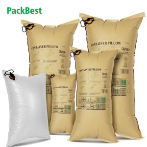 Wholesale woven bag: Custom Container Shipping Kraft Paper PP Woven Air Dunnage Bag