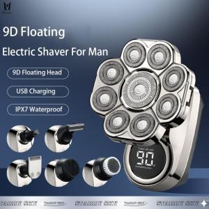 Wholesale car battery: 6 IN1 Grooming Kits Electric Shaver Facial Body Razor for Men Beard Wet Dry Rotary Shaving