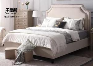 Wholesale metal bed: Metal Decorative Upholstered Storage Platform Bed Soft Fabric Material