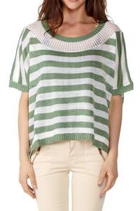 Wholesale tshirt: Green Striped T-Shirt Wholesale