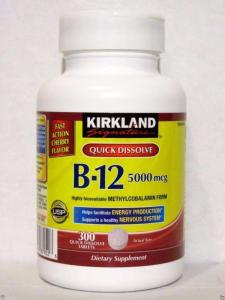 Wholesale tablets: Kirklland Vitamin B12 5000mcg Supplements 300 Tablets Quick Dissolve Cherry