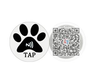 Wholesale custom design playing cards: NFC Customized PET Tag - Help Lost PET To Contact Master - NFC Tap and QR Scan