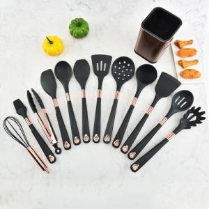 Wholesale wall hanging: Non - Stick Silicone Kitchen Utensil Sets 13 Pieces Cooking Shovel Spoon