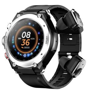 Wholesale mp3 remote control: Valdus 2 in 1 Top Quality Smart Watch Luxury Relogio Smartwatch with Wireless Earbuds Earphone T92