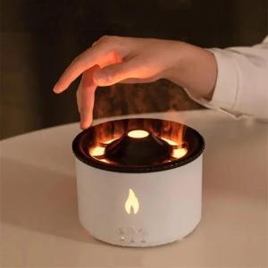 Wholesale office lamps: New Creative Volcano Electric Aroma Essential Oil Diffuser Flame Lamp for Office Home Desktop