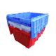 Lid Attached Plastic Tote Box/ Plastic Storage Container/ Plastic Moving Crate
