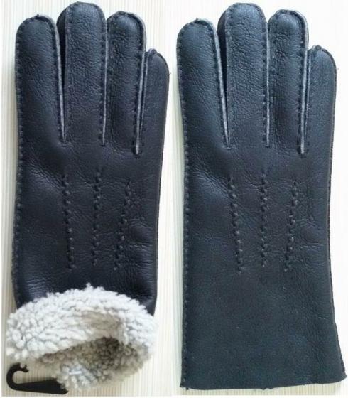 HUAWEI Mens/Womens Hand Sewing Double Face Shearling Leather Gloves for ...