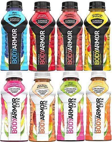 Body Armor Super Drink and Lyte 8 Flavor Variety Pack of 16 Bottles(id ...