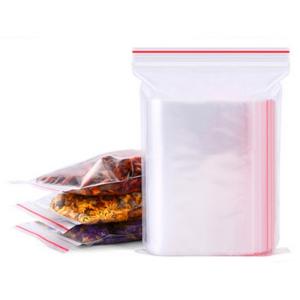 Wholesale plastic raw materials: Custom Logo PE Zipper Lock Packaging Bags
