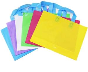 Wholesale portable: Factory Custom Soft-Loop Handle PE Shopping Bags