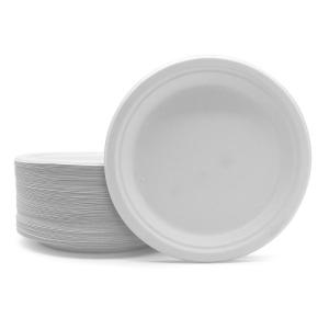 Wholesale beer wine: Customizable 9 Inches Greaseproof and Microwave Safe Eco Friendly Bagasse Disposable Plates