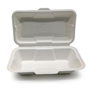 Wholesale discount: In Stock Discount 560ml Microwavable Leakproof Eco Bagasse Mould Disposable Bento Lunch Box Takeaway