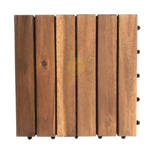 Wholesale furniture material: Nawoo Furniture 6 Slats Acacia Wood Flooring Deck/ Outdoor Deck Tile with Stable Supply From Vietnam