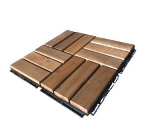 Wholesale plastic flooring: Nawoo Furntiure Acacia Wood with Plastic Base Floor Deck/ Outdoor Tile