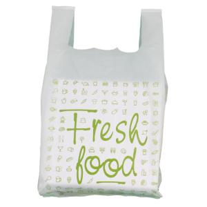 Wholesale vest carrier plastic bag: Disposable Custom Logo T-Shirt Shopping Bags