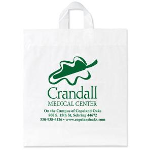 Wholesale handle bags: Soft Loop Handle Plastic Bags with Custom Logo
