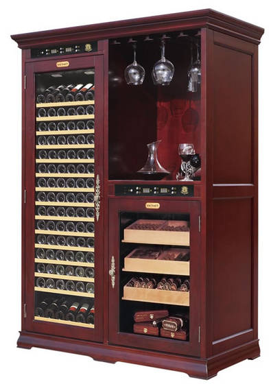 Vinbro Wine Cigar Combo Cabinet, Wine Refrigerator Cabinets Furniture