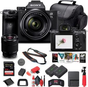 Wholesale lcd video card: Sony Alpha A7 III Mirrorless Digital Camera with 28-70mm Lens (ILCE7M3K/B) + 64GB Memory Card