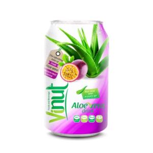 Wholesale fresh passion fruit: Cans Fresh Aloe Vera Drink with Passion Fruit Juice 330ml (Pack of 24)