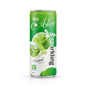 Wholesale concentration equipment: 320ml Canned Original Sparkling Aloe Vera Drink
