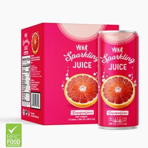 Wholesale beverages: 355ml Sparkling Water Vinut 4 Cans Grapefruit Juice Manufacturer  Beverage Customize Formulation