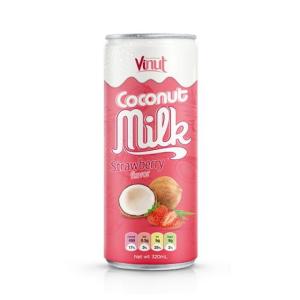 Wholesale milk flavor: 320ml Cans Coconut Milk with Strawberry Flavor