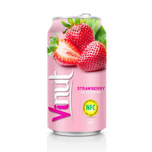 Wholesale canned strawberry: 330ml Canned Fruit Juice Strawberry Juice Drink Supplier