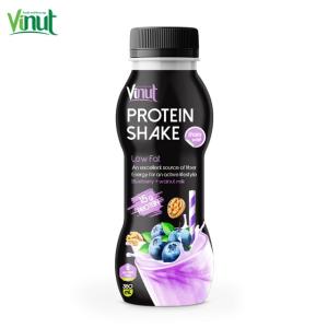 Wholesale fats: 350ml VINUT Low Fat Protein Shake (Blueberry & Walnut Milk)
