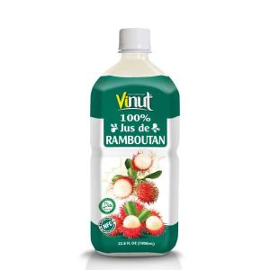 Wholesale iron can: France - VINUT 1 Liter PET Bottle 100% Rambutan Juice Drink
