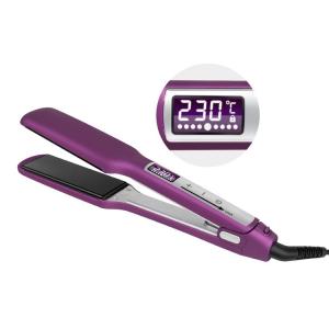 Wholesale hair styler: Professional Salon Flat Irons Steam Styler LCD 450F Nano Titanium Ceramic Hair Straightener