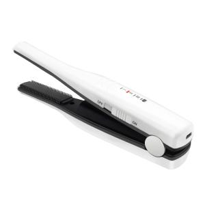 Wholesale thin light box: USB Rechargeable Ceramic Mini Hair Straightener with Comb Portable Cordless Flat Hair Iron