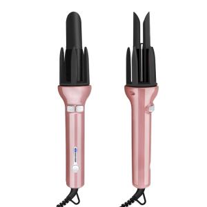 Wholesale new design hair curler: Top Rated Rose Gold Auto 2 Way Rotating Curling Iron Automatic Hair Curler