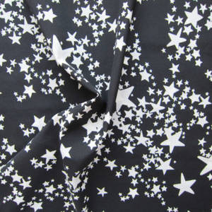 Wholesale silk crepe: 100 Silk Crepe Fabric Cdc with Star Printed