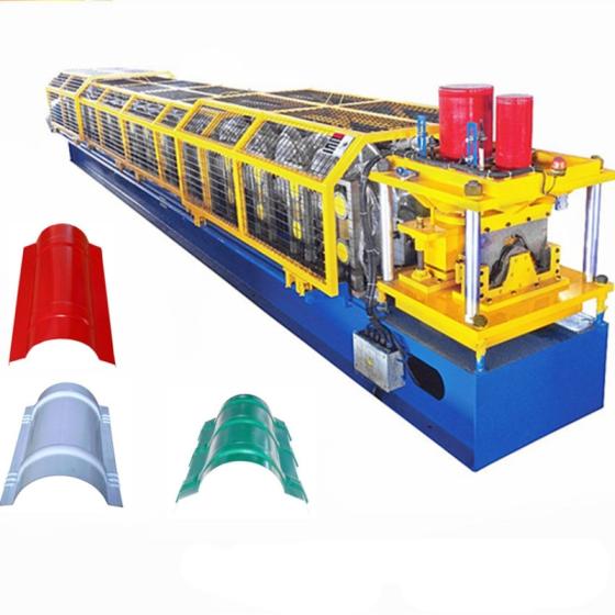 Metal Roof Ridge Cap Roll Forming Machine Roofing Tile Ridge Cap Making ...