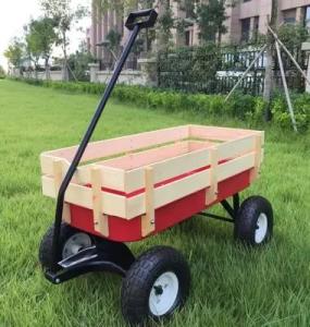 Wholesale Hand Carts & Trolleys: 150kgs Wooden Beach Wagon Cart 4 Wheel Beach Fishing Cart OEM