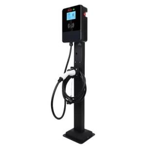 Wholesale lcd display: GBT 7kw Single Gun 4.3-Inch Screen 220V Wall EV Charger with Emergency Button