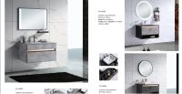 Stylish Cement Gray Stainless Steel Bathroom Vanity 