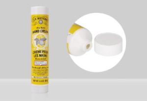 Wholesale hand cream tube: D35mm 35-110ml Custom Cosmetic Tubes Empty Plastic Hand Cream Squeeze with Vertical Stripe Screw On