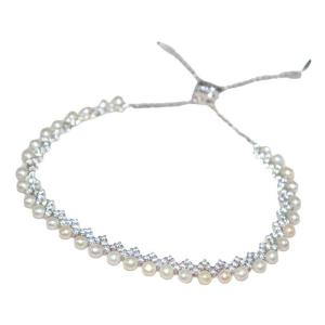 Wholesale women's bracelet: S925 Sterling Silver Bracelet Freshwater Pearl Water Wave Accessories