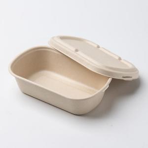 Wholesale Disposable Tableware: Sugarcane Pulp Paper Takeaway Compostable Biodegradable Bagasse Bamboo Bento Salad Box