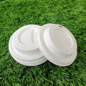 Wholesale disposable coffee cups for: 80mm 90mm Wholesale 100%Compostable Eco Friendly Bagasse Disposable Sugarcane Lid for Coffee Cup