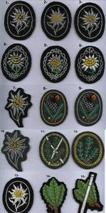 Wholesale bullion wire badges: Edelweiss Badges