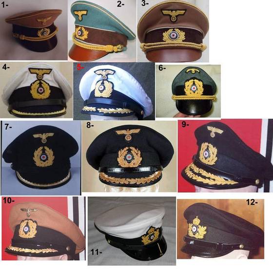 German Officers/Peaked Caps - World Wear Company