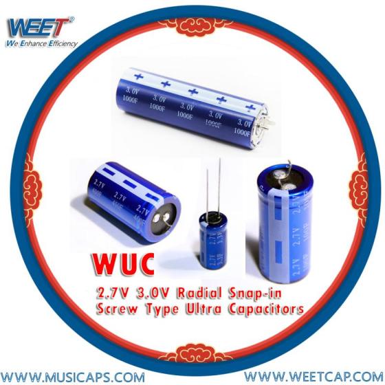 Sell WEET WUC 2.7V 3.0V Winding Radial Snap-in Screw Type Ultra Capacitors