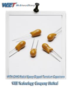 Wholesale dip tantalum capacitors: WEET WTA CA42 Radial Epoxy Dipped Tantalum Capacitors General Purpose