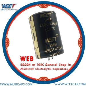 Wholesale webbing: WEET WEB CD294 2000H At 105C General Snap in Aluminum Electrolytic Capacitors
